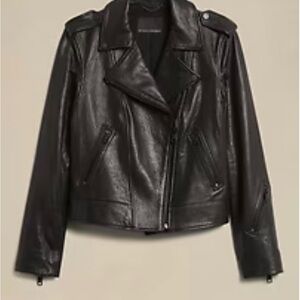 Brand new with tags black leather jacket xs